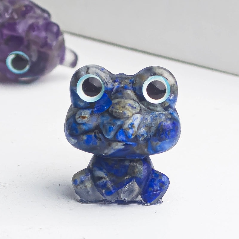 Minimalist Frog Natural Stone Crystal Ornament|Home Decor & Accessories