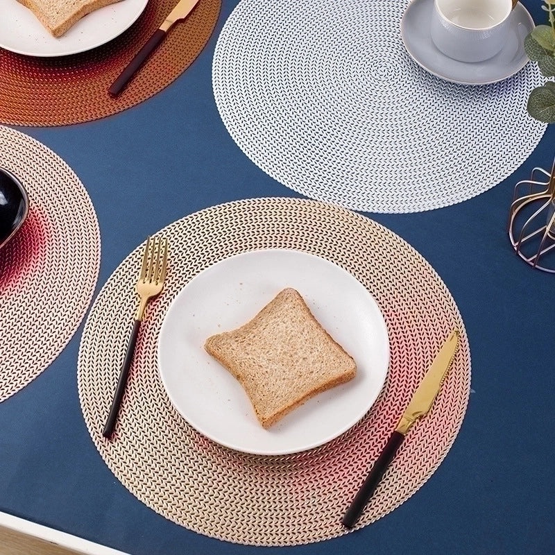 Stylish Solid Color PVC Dining Placemat for Everyday Use|Home & Kitchen Accessories