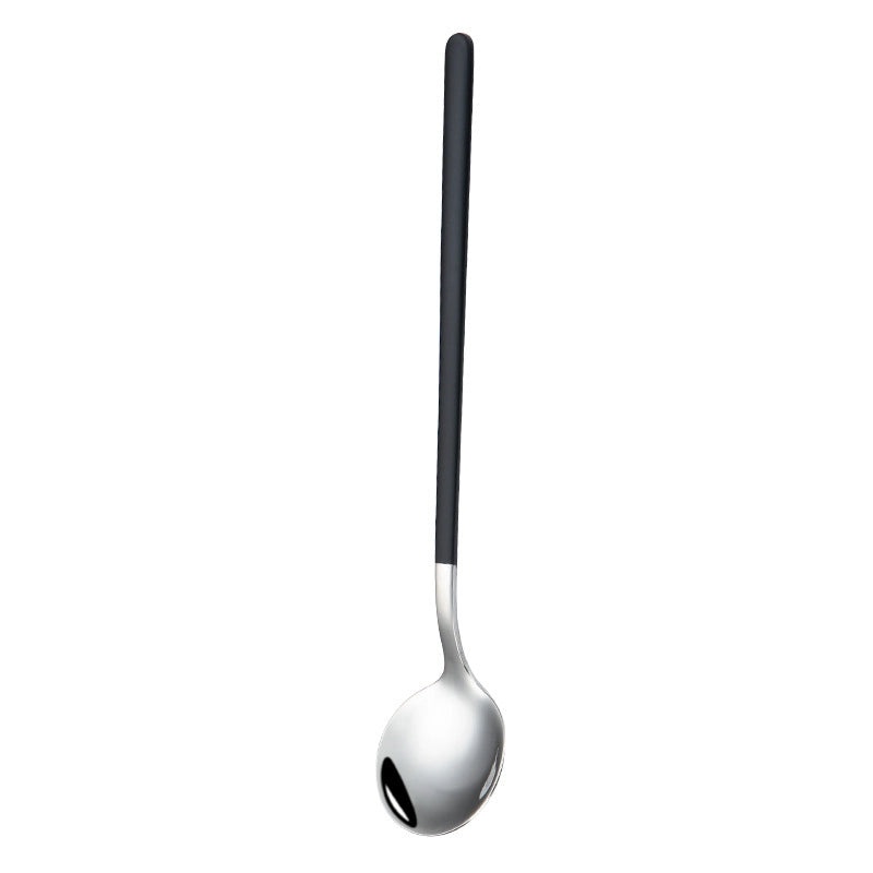 网红小圆勺304不锈钢甜品勺咖啡搅拌勺钛金小勺礼品|餐具厨具