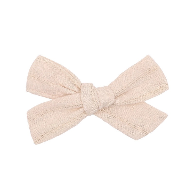 Chambray Bow Hair Barrettes for Girls and Babies | Hair Accessories