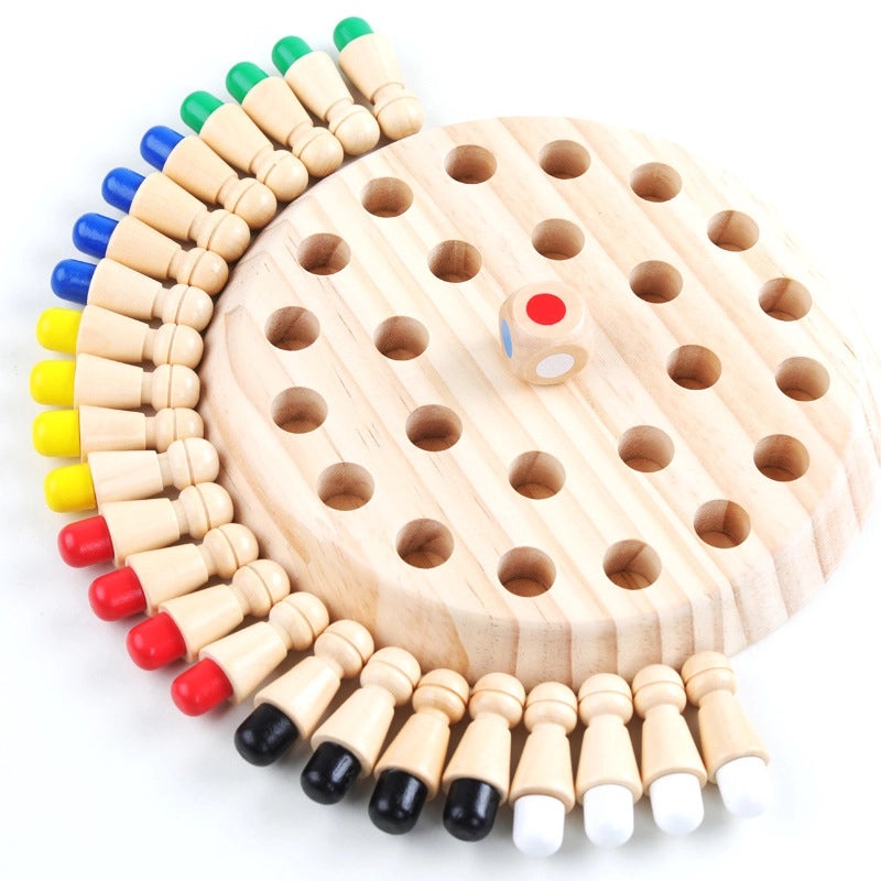 Colorful Wooden Memory Chess Educational Toys for Kids Early Learning Mind Training | Educational Toys