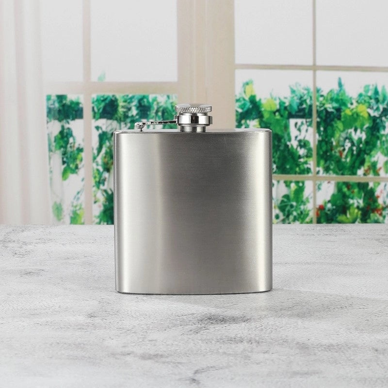 Elegant Stainless Steel Solid Color Wine Flask | Drinkware & Bar Accessories