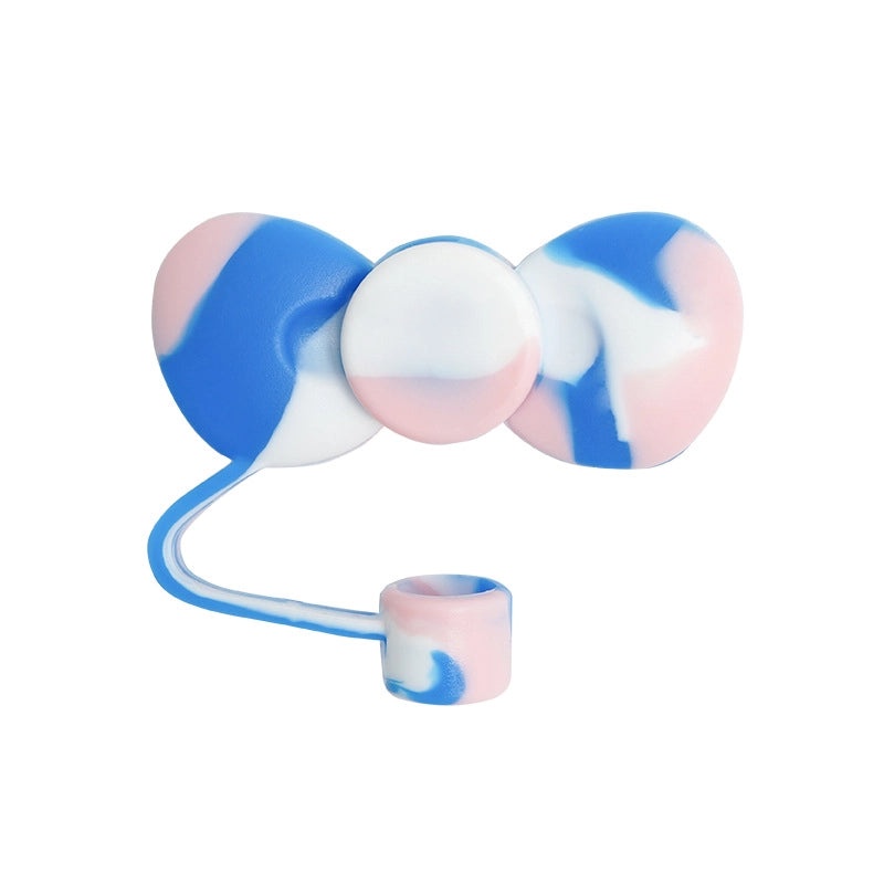 Adorable Bow Knot Silicone Straw Cap 1pc|Straw Accessories