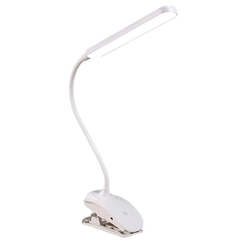 Rechargeable LED Clip-on Desk Lamp Eye Protection Small Table Lamp for Students Reading Dorm Bedside Light | Home & Office Lighting