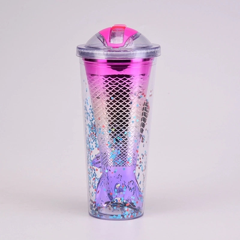 Sparkling Mermaid Tail Water Bottle with Sequins - 1 Piece | Drinkware & Bottles