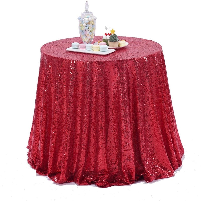 Sequined Polyester Tablecloths Solid Color Stylish Design|Home Decor & Table Linens