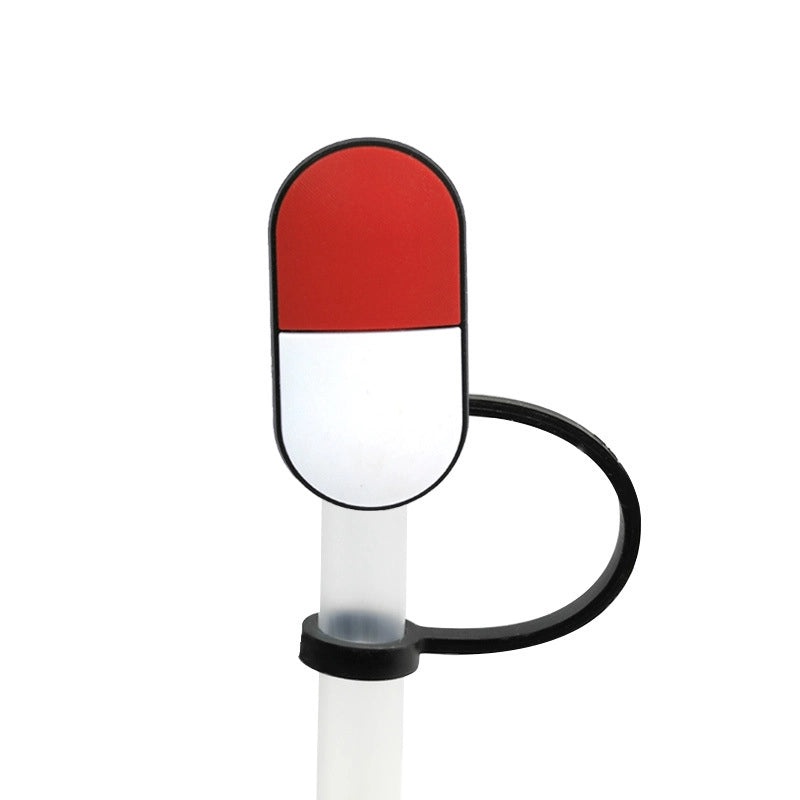 10 Pieces Multicolor PVC Straw Decorative Caps for Casual Vacation Style|Accessories