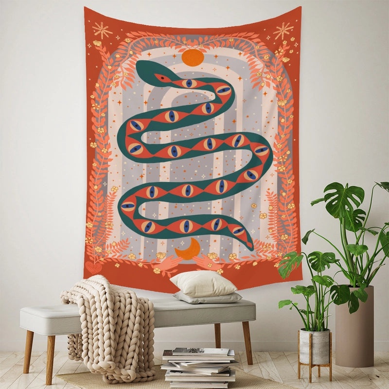 Bohemian Snake Print Decorative Wall Hanging Tapestry | Home Decor