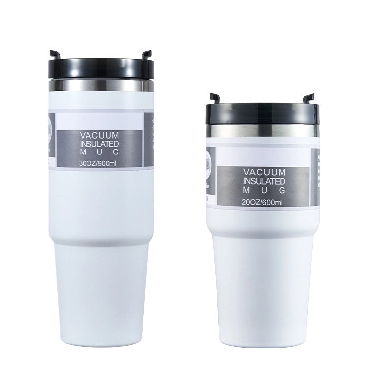 Stainless Steel Thermos Cup with Casual Letter Design and Solid Color | Drinkware & Thermoses