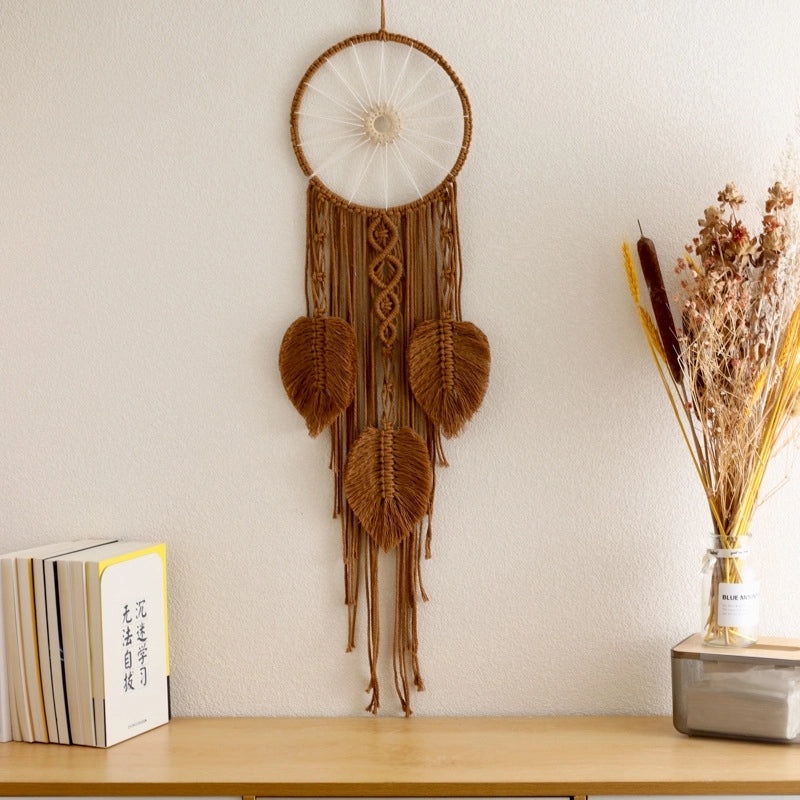 Bohemian Dreamcatcher Wall Hanging Wood Frame Cotton Rope Iron Decor|Home Decor Tapestries