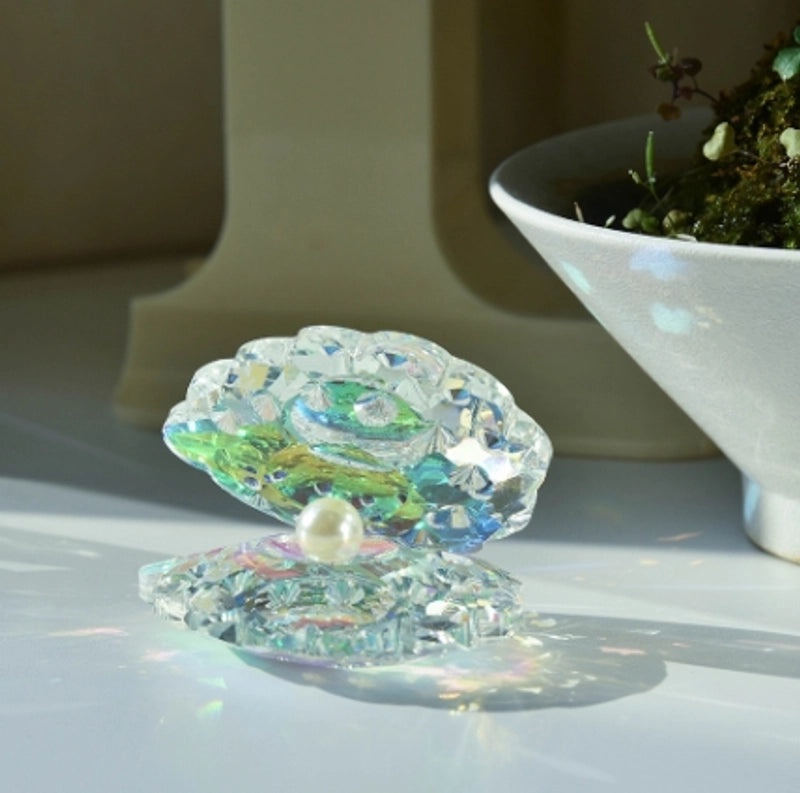 Elegant Minimalist Shell Crystal Ornaments for Casual Decor | Home Decor & Accessories