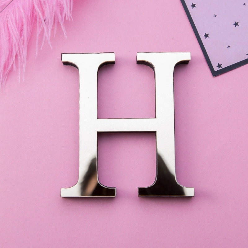 Golden Acrylic Mirror Letters Wall Decal EVA Foam Art Creative Home Decor | Home Decor & Wall Stickers