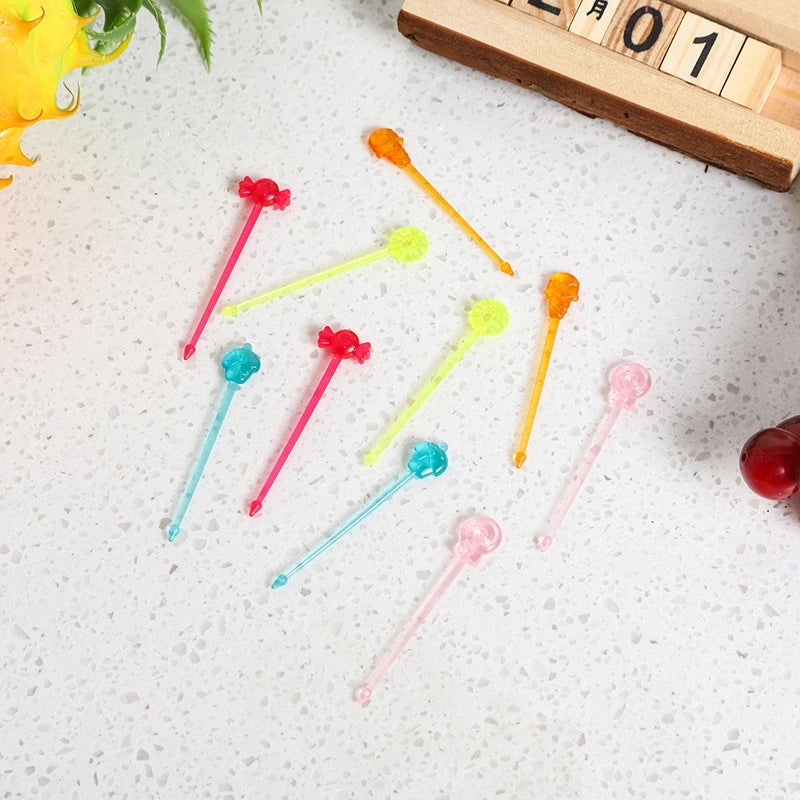Cartoon Fruit Mini Fork Japanese Style Cute Kids Snack Pick|Kitchen & Dining Accessories