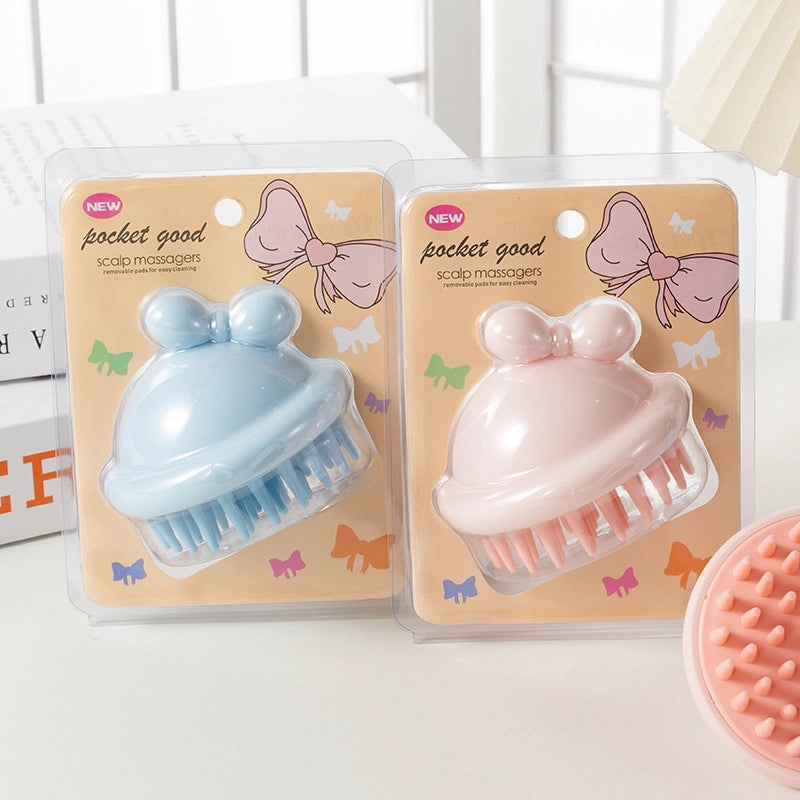 Stylish Solid Color PP TPR Shampoo Brush for Hair Care|Hair Care Accessories