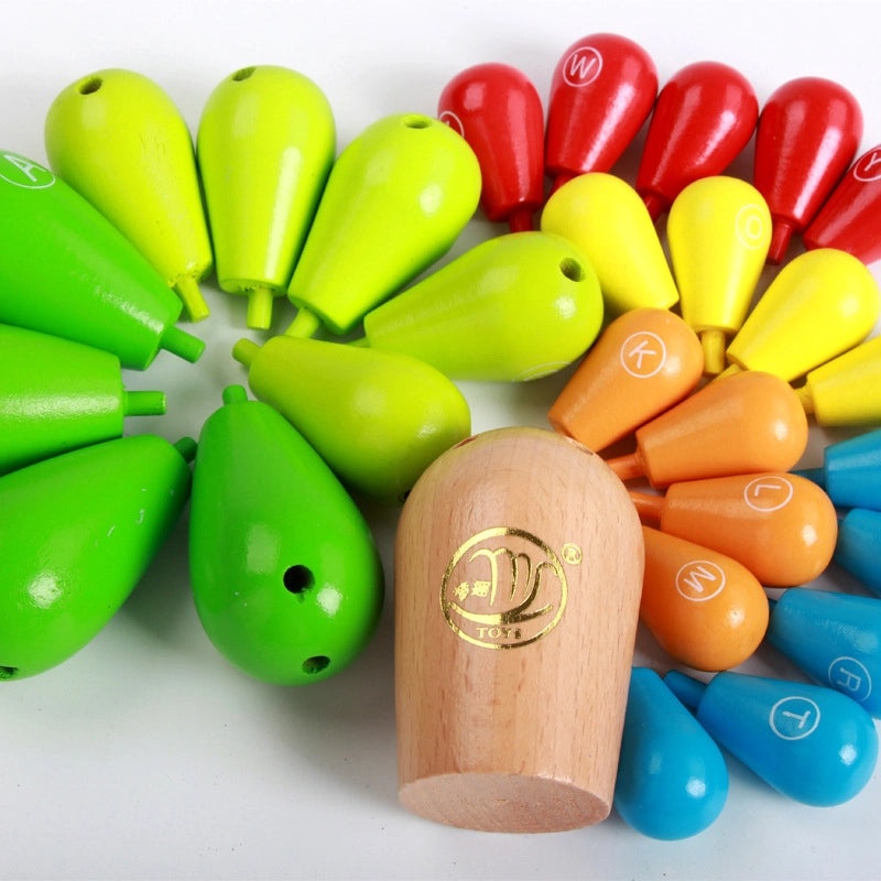 Wooden Letter Insertion Puzzle Cactus Palm Educational Toy for Kids | Educational Toys & Learning Aids