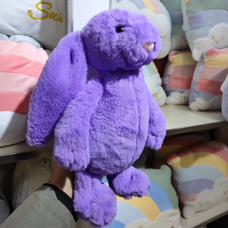 Plush Easter Bunny Toy with Long Ears Hanging Comfort Doll Soft Cuddly Scratch Machine Plushie|Toys & Games