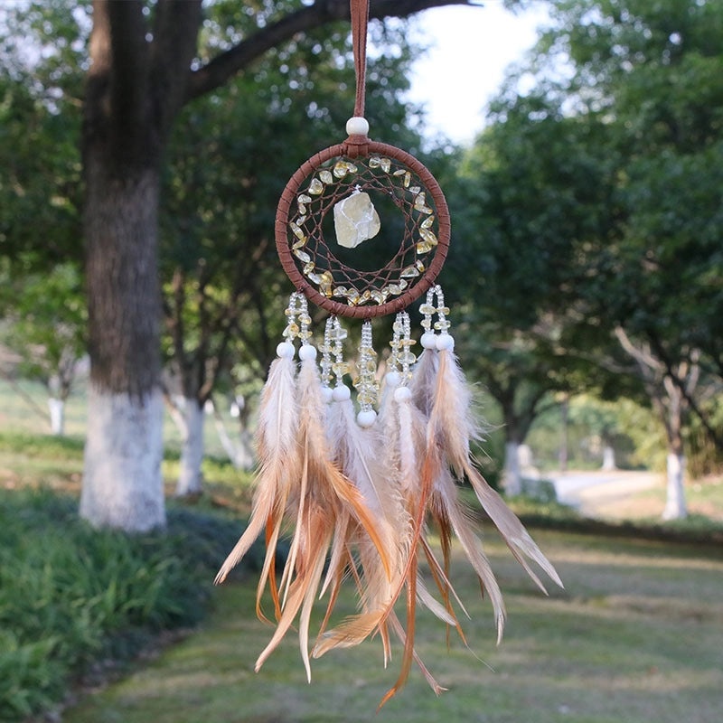 Elegant Round Faux Crystal Dreamcatcher for Car Interior | Car Accessories