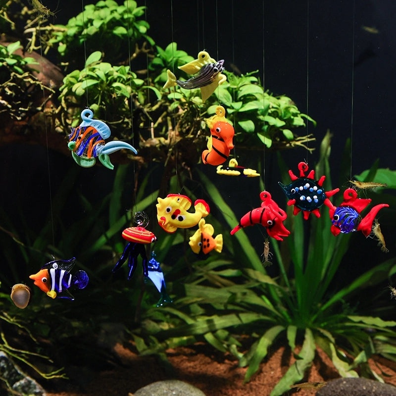 Charming Fish Glass Figurines Decorative Artificial Aquarium Ornaments|Home Decor