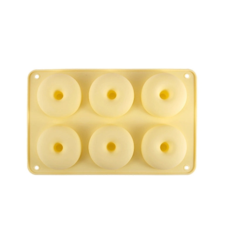 6-Piece Food-Grade Silicone Donut Mold Set for Baking Macarons and Cookies|Bakeware & Baking Tools