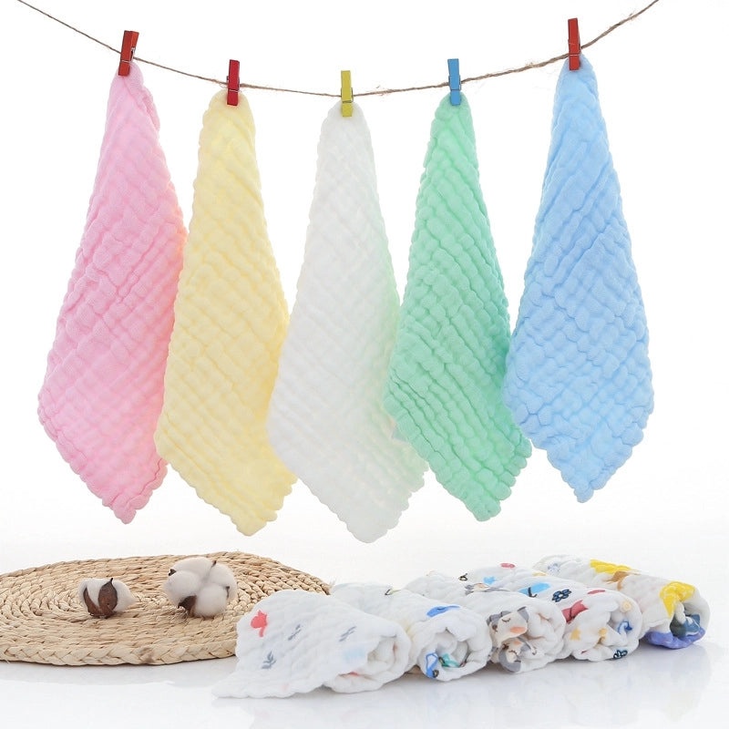 Soft Solid Color Gauze Burp Cloths for Babies|Baby Accessories