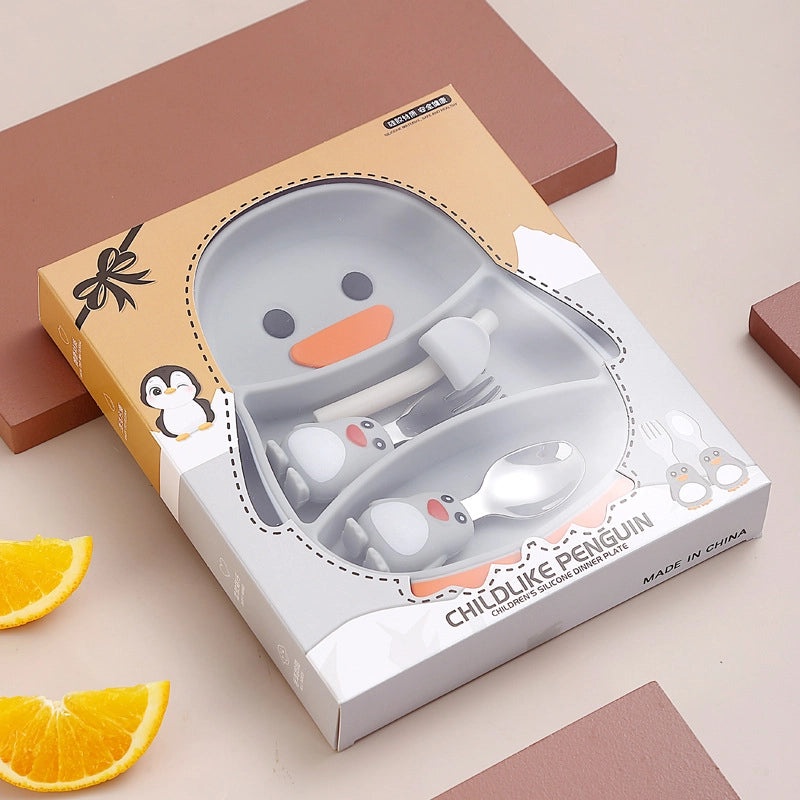 Adorable Cartoon Silicone Tableware 5-Piece Set for Kids | Kids Tableware & Dining Accessories