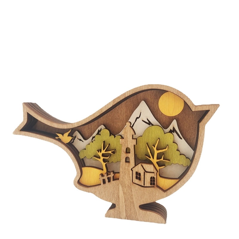 Handmade Wooden Office Decor Unique Cultural Art Ornaments | Home & Office Decor