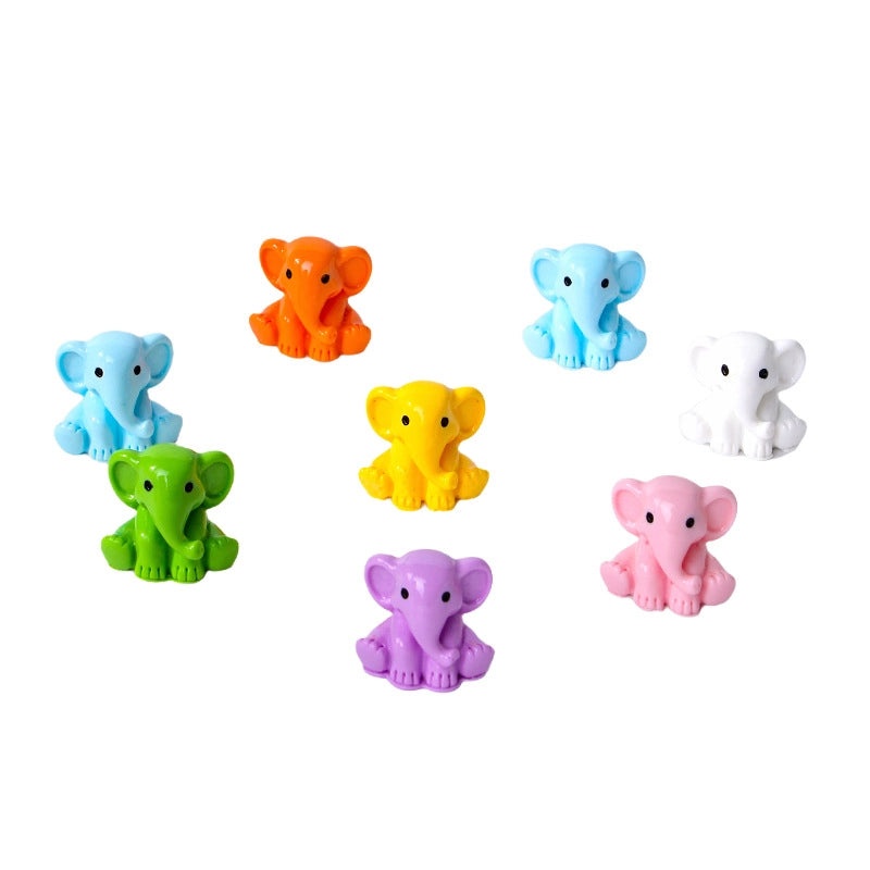 Mini Elephant Resin Figurine Cute Animal Desktop Ornament Micro Landscape Decoration|Home Decor Accessories