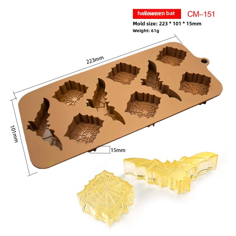 Halloween Pumpkin Wine Bottle Chocolate Mold Soft Candy Dessert Silicone Vampire Teeth Mold | Halloween Baking Molds