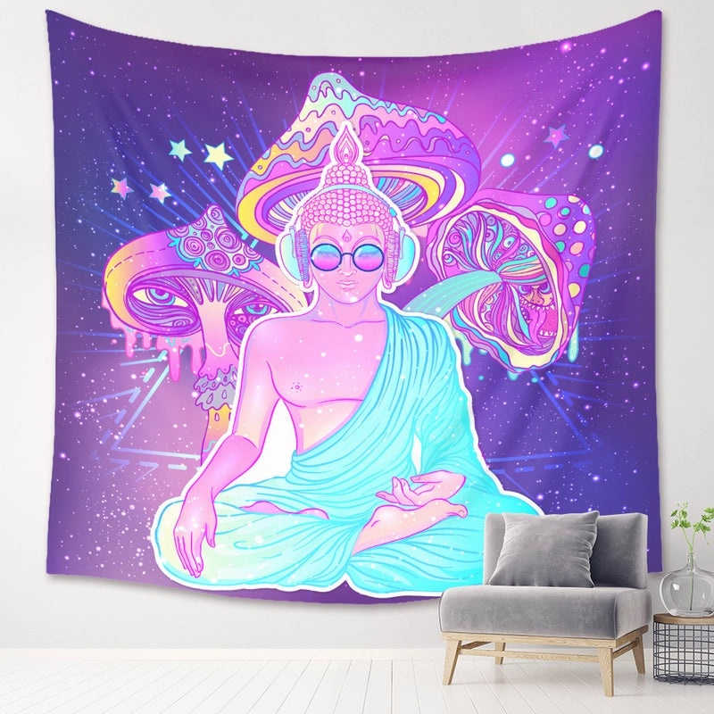 Mushroom Themed Wall Tapestry for Home Decor | Home Decor & Wall Art