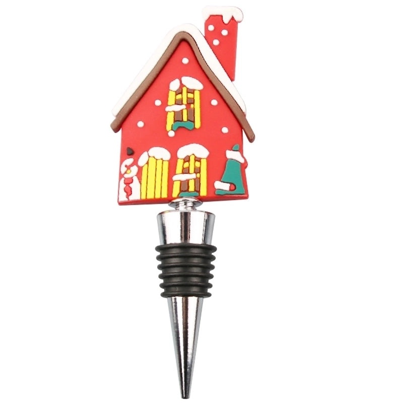 Festive Cartoon Wine Bottle Stopper PVC Aluminium Alloy 1 Piece|Kitchen & Dining Accessories