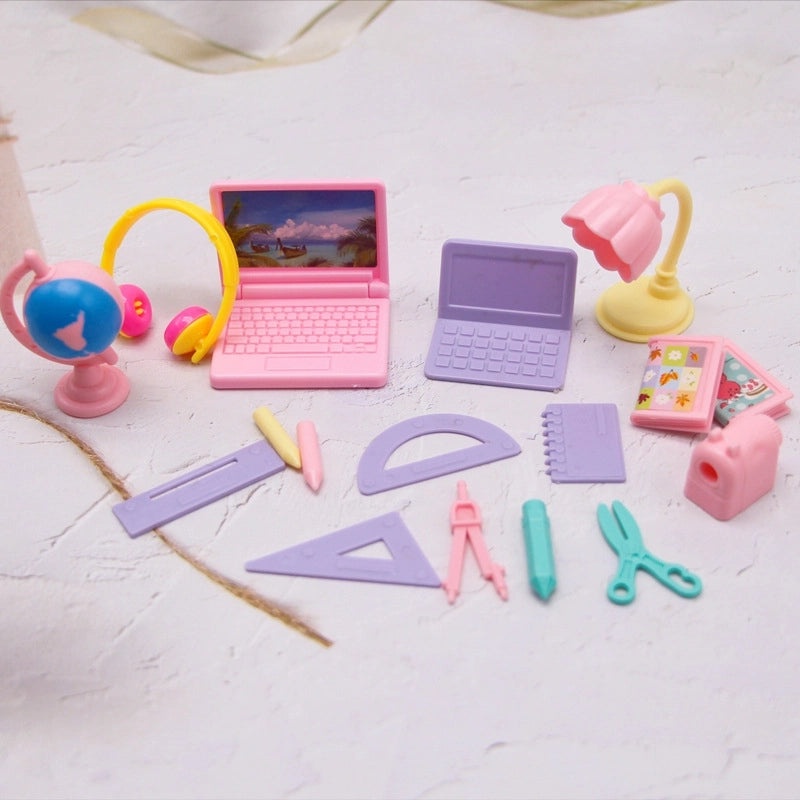 Miniature Dollhouse Computer & Stationery Set for OB11 BJD | Dollhouse Accessories