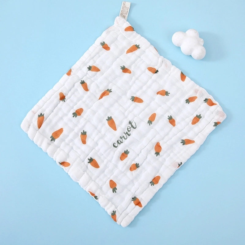 Adorable Cartoon Fruit and Fish Baby Burp Cloths Soft Infant Accessories|Baby Essentials