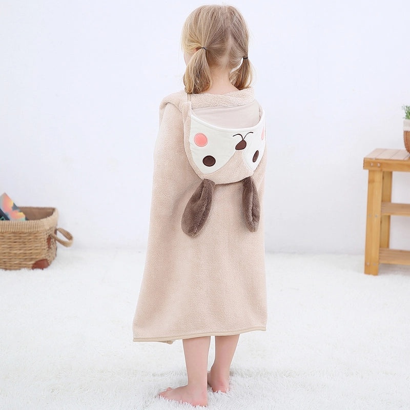 Animal Print Cotton-Polyester Bathrobe Towel for Casual Vacation Use|Bathrobes & Towels