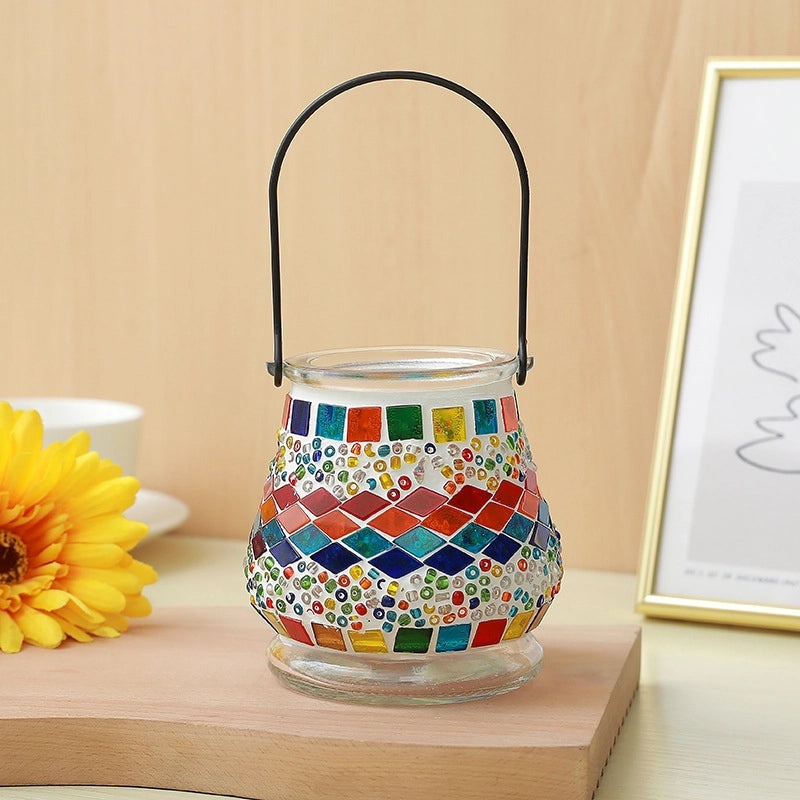 Handcrafted Painted Clay Geometric Glass Seed Beads | Handmade Jewelry Accessories