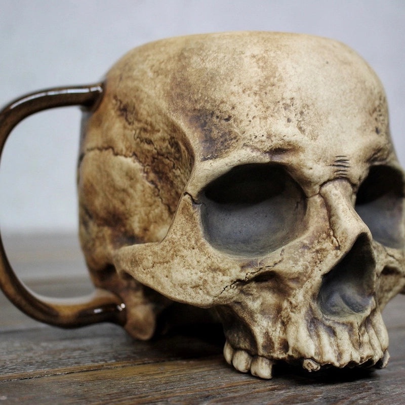 Punk Skull Resin Mug for Christmas, Valentine’s Day & New Year | Home & Kitchen Accessories