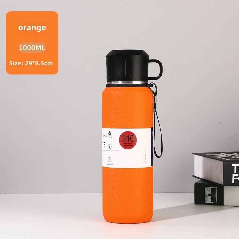 Large Capacity Stainless Steel Thermos Cup for Men and Women | Outdoor Sports Insulated Tea Kettle | Drinkware