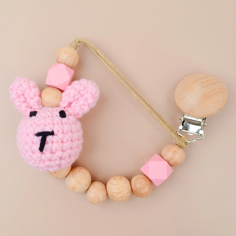 Adorable Rabbit Shaped Wooden Yarn Baby Accessory|Baby Accessories & Teething Toys