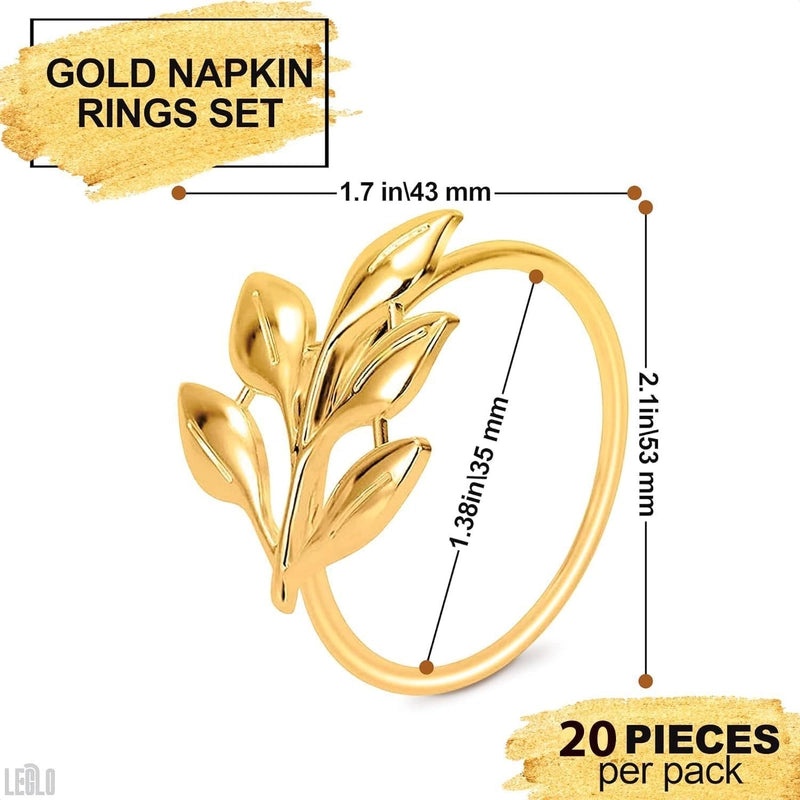 Elegant Leaf Design Zinc Alloy Napkin Ring for Casual and Pastoral Settings | Home & Dining Table Accessories