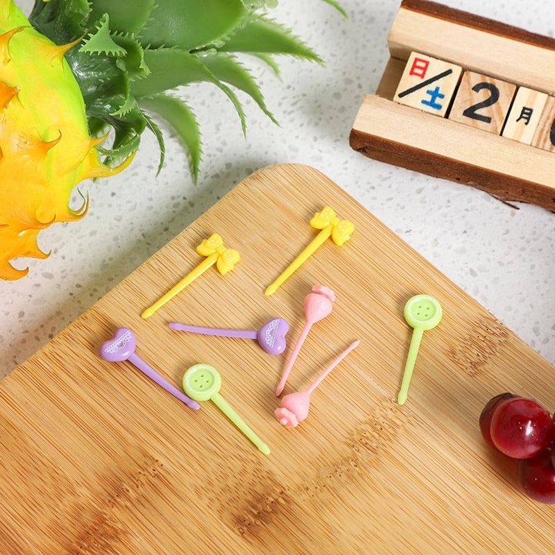 Cartoon Fruit Mini Fork Japanese Style Cute Kids Snack Pick|Kitchen & Dining Accessories