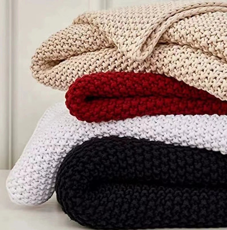 Nordic Tassel Knit Wool Blanket for Office and Sofa | Home & Living Blankets