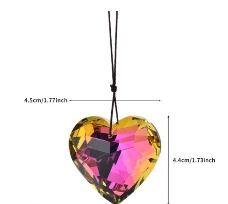 Pastoral Heart-Shaped Artificial Crystal Suncatcher Wind Chime for Valentine’s Day | Home Decor & Wall Art