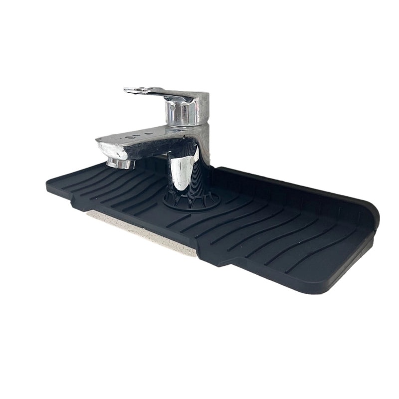 食品级硅胶排水垫|厨房浴室水龙头防溅洗碗槽长款可折叠垫|厨房用品