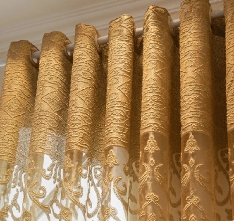 Elegant Floral Sheer Gauze Curtains for Window Decor|Home Decor Curtains