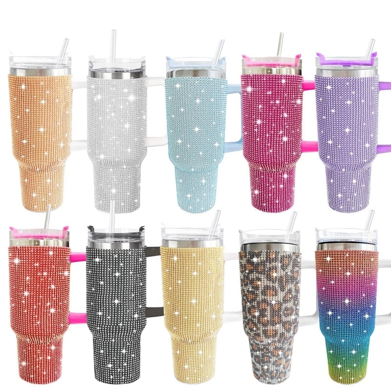 Retro Solid Color Leopard Print Stainless Steel Water Bottle 304 Grade 500ml | Drinkware & Water Bottles
