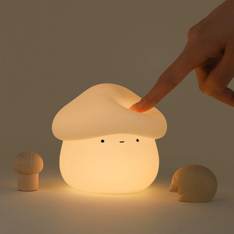 Mushroom Silicone Night Light USB Rechargeable Dimmable Lamp for Bedroom Baby Feeding Bedside|Home Decor Lighting