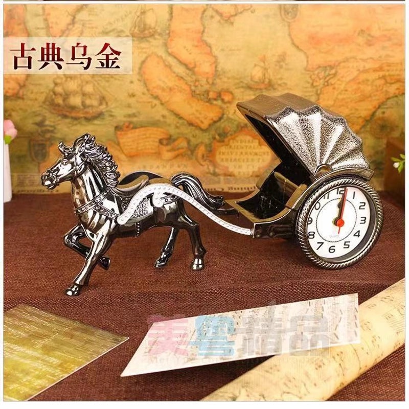 Retro Musical Instrument Train Bicycle Plastic Alarm Clock Decorative Ornament|Home Decor & Clocks