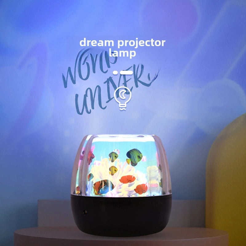 Modern Rotating Ocean Projection Lamp|Kids Night Light & Bedroom Decor