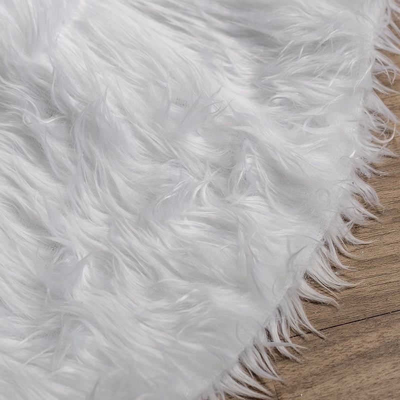 90CM White Plush Christmas Tree Skirt Soft Tree Blanket Floor Mat Holiday Decoration|Christmas Tree Skirts