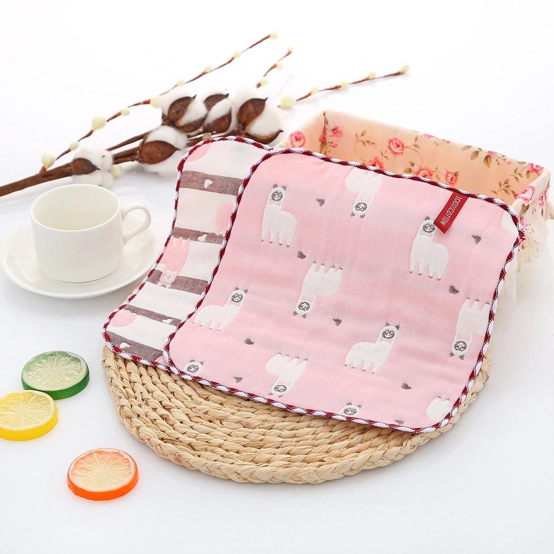 Adorable Cartoon Cotton Baby Burp Cloths Soft Absorbent Accessories for Newborns|Baby Accessories