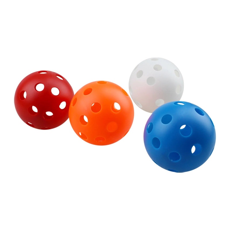 Multicolor 26-Hole Durable 72mm Plastic Floorball Ball for Bat Practice | Sports Equipment